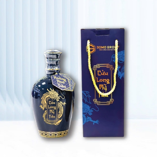 HOÀNG HOA TỬU - Bình sứ Bát Tràng 700ml