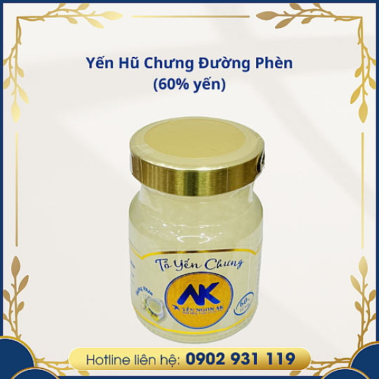 Yến Hũ Chưng Đường Phèn (60% Yến)