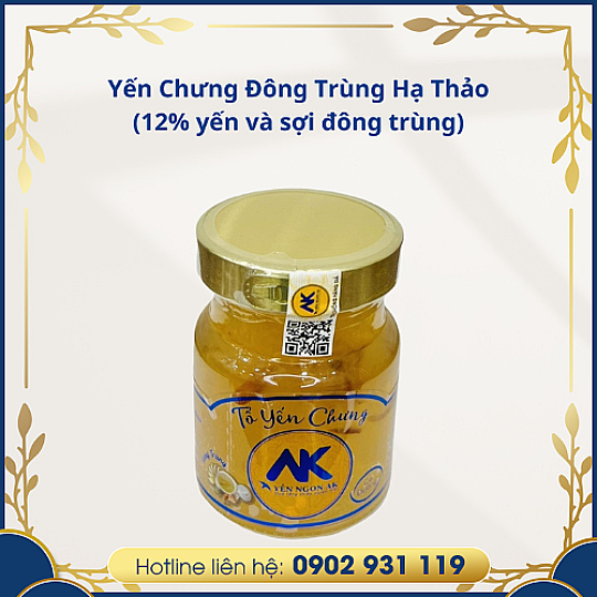 Yến Hủ Chưng Đông Trùng Hạ Thảo (12% Yến và Sợi Đông Trùng)