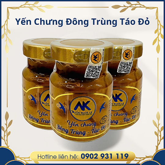 Yến Hũ Chưng Đông Trùng - Táo Đỏ