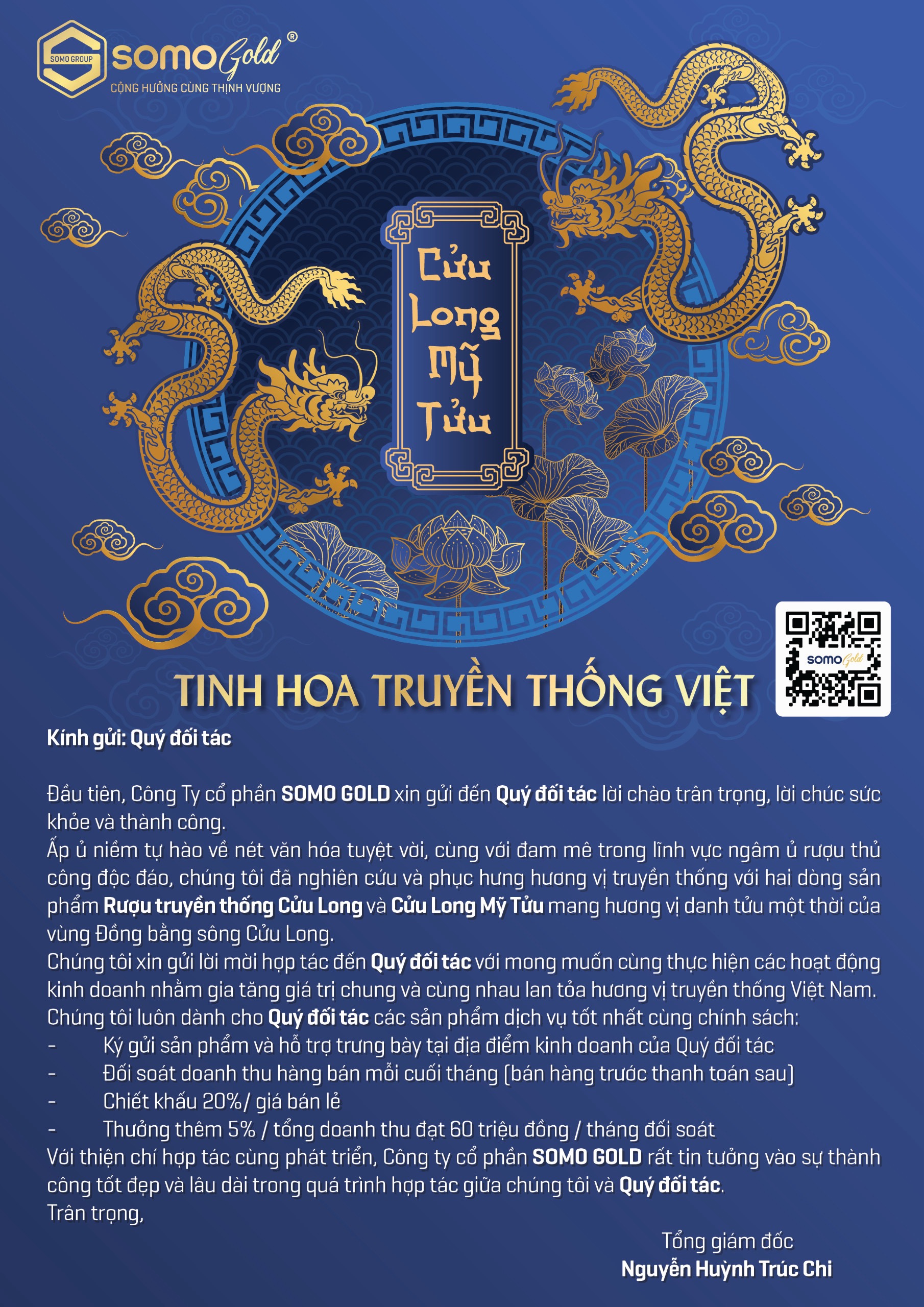 chính sách chiết khấu dành cho đại lý somo gold