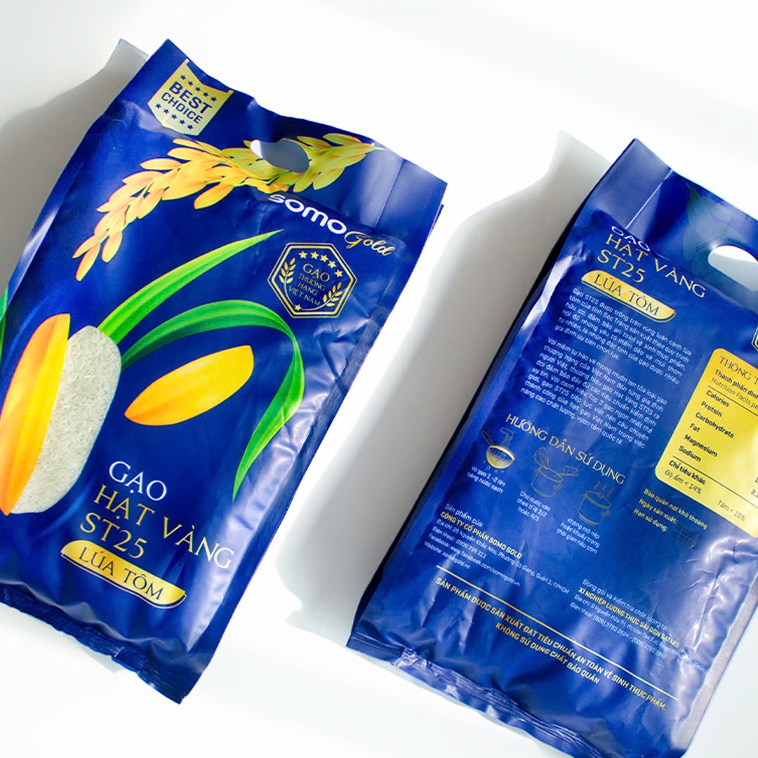 mẫu gạo st25 nhà somo gold