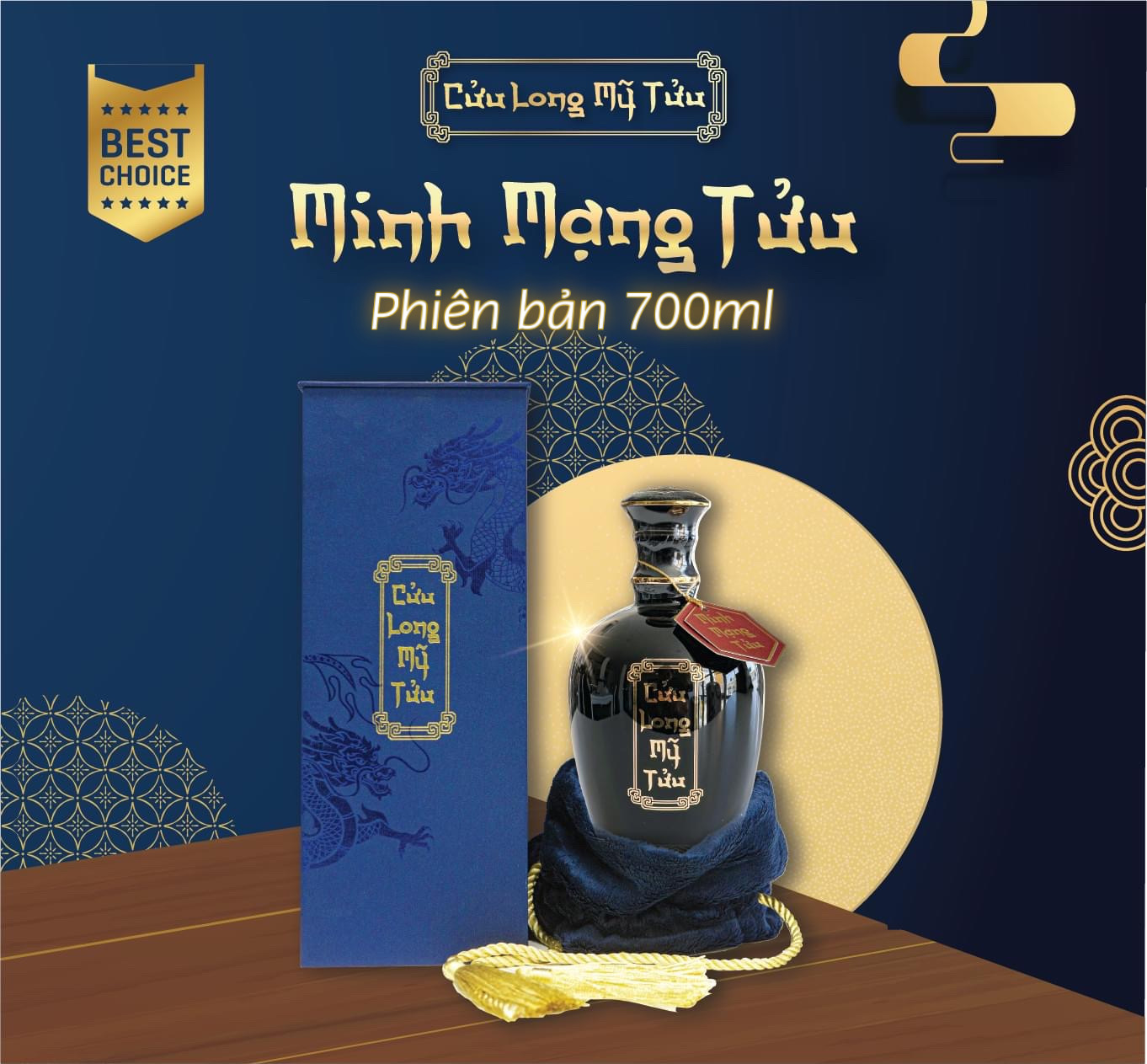 Minh mạng tửu bình sứ phiên bản 700ml