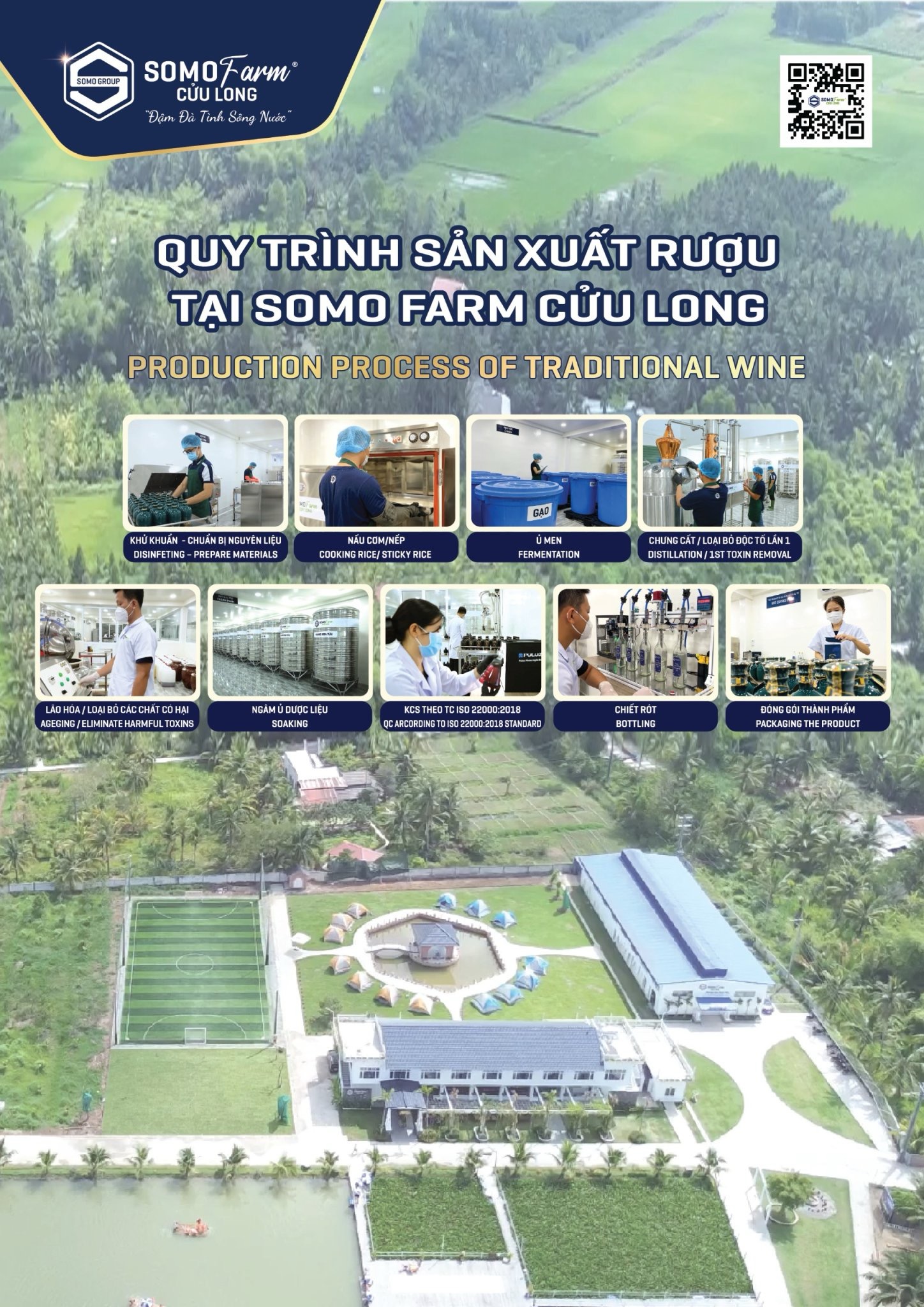 quy trình sản xuất rượu somo farm cửu long